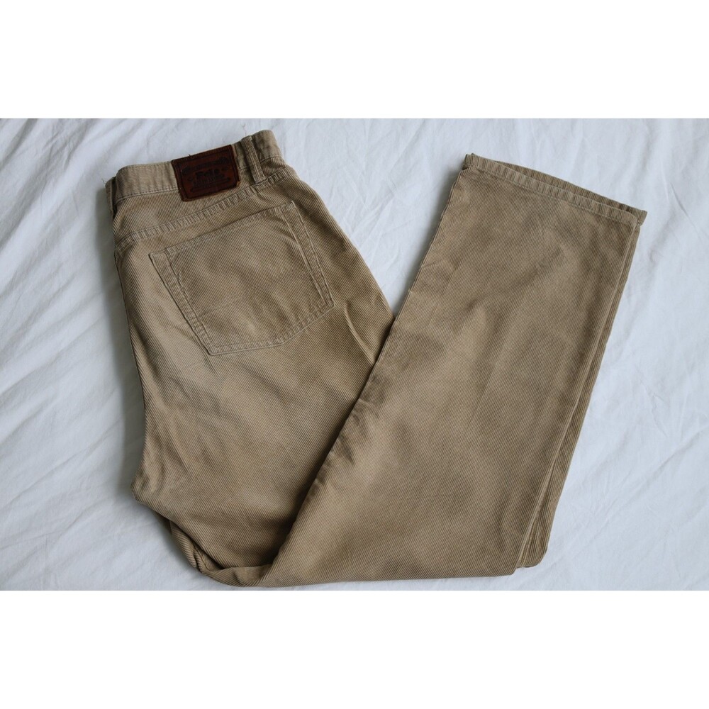 Polo Ralph Lauren Corduroy Pants Men’s 34x30 Tan Beige Straight Leg Classic